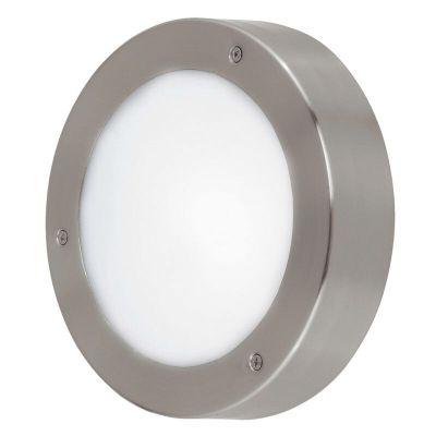 Zilveren buitenlamp kunststof, Bob, IP44