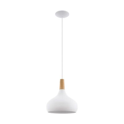 Witte hanglamp staal, Tjebbe