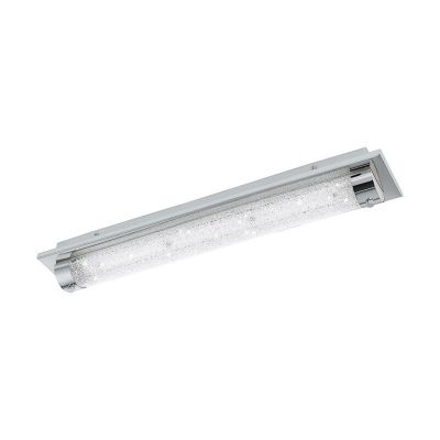 Chromen design plafondlamp glas, Iris, 19W, 4000K LED, IP44
