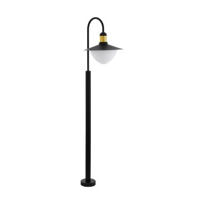 Moderne staande buitenlamp Jaylano Gegalvaniseerd Staal Zwart/Goud