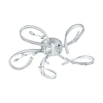 Chromen design plafonniere, Yorik, aluminium, 6w 3000K (warm wit) LED