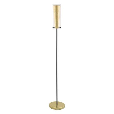 Gouden moderne vloerlamp staal, Barceno, met schakelaar