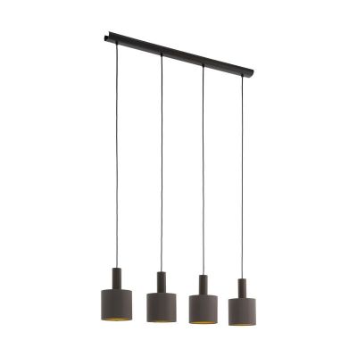 Bruine moderne hanglamp stof, Mies