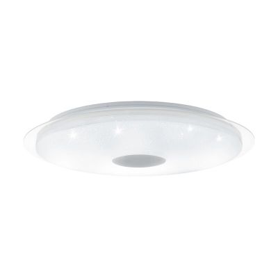 Witte plafonniere Dunya, groot, staal, met verstelbare lichtkleur