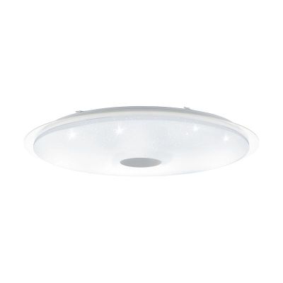Witte plafonniere Dunya, groot, staal, met verstelbare lichtkleur