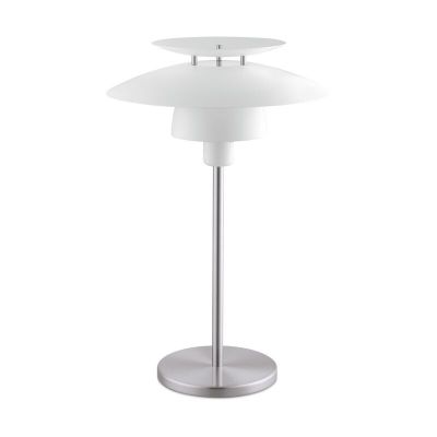 Witte design tafellamp, Lariana, staal