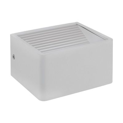 Witte moderne buitenlamp, Nicoliene, aluminium, 6w 3000K (warm wit) LED