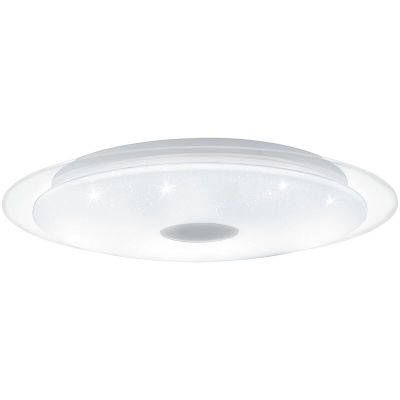 Witte plafonniere Dunya, staal, met verstelbare lichtkleur