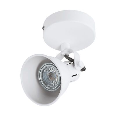 Witte vintage plafondspot, Tinke, staal