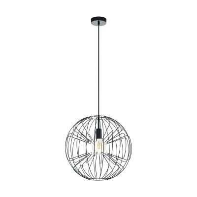 Nikkelen industriële hanglamp staal, Josiah