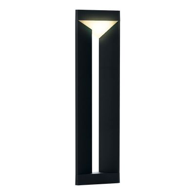 Zwarte moderne buitenlamp, Lyke, aluminium, 10w 3000K (warm wit) LED