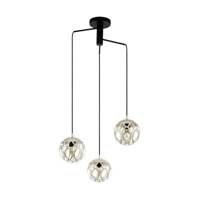 Grijze moderne hanglamp staal, Eveliene