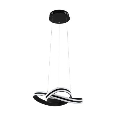 Zwarte moderne hanglamp kunststof, Marigje, 18W, 3000K LED