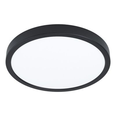 Zwarte badkamer plafondlamp Pascale, staal, 20w 3000K (warm wit) LED