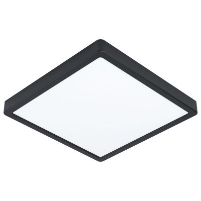 Zwarte badkamer plafondlamp Pascale, staal, 20w 3000K (warm wit) LED
