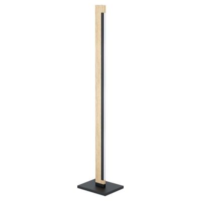 Zwarte landelijke vloerlamp, Ludovica, staal