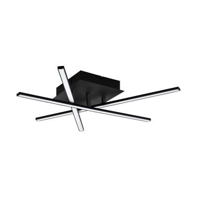 Zwarte moderne plafonnière aluminium, Arantxa, 10W, 3000K LED