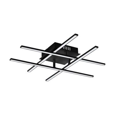 Zwarte moderne plafonnière staal, Arantxa, 21W, 3000K LED