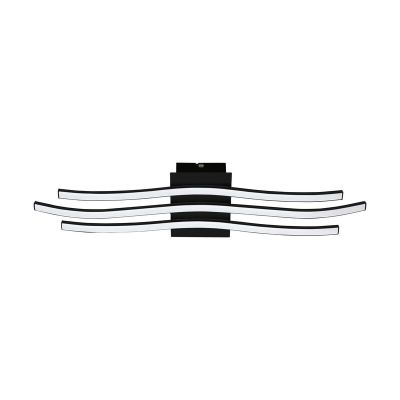 Zwarte moderne plafonnière aluminium, Therese, 21W, 3000K LED