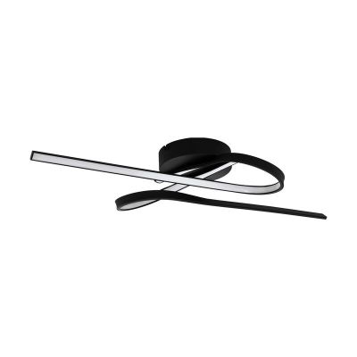 Zwarte design plafonniere, Tinus, staal, 21w 3000K (warm wit) LED