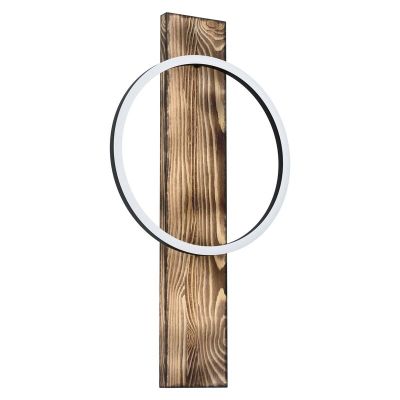 Zwarte landelijke wandlamp, Annebel, staal, 12w 3000K (warm wit) LED