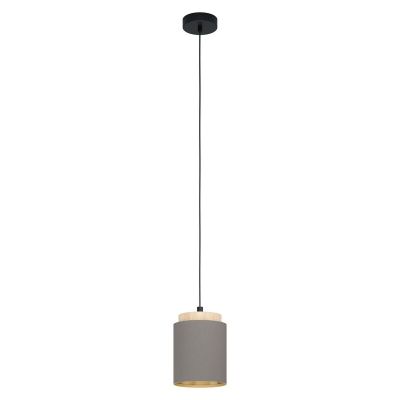 Bruine moderne hanglamp stof, Gabi
