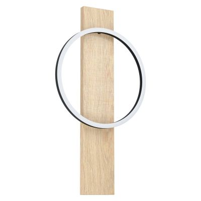 Zwarte landelijke wandlamp, Annebel, staal, 12w 3000K (warm wit) LED