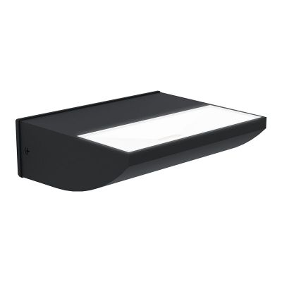 Zwarte moderne buitenlamp, Samuel, aluminium, 10,5w 3000K (warm wit) LED