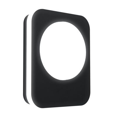 Zwarte moderne buitenlamp, Luut, aluminium, 9w 3000K (warm wit) LED