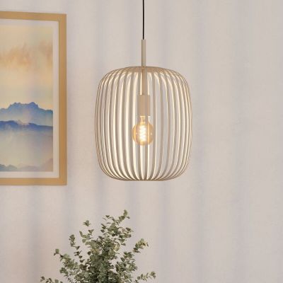 Beige industriële hanglamp aluminium, Pietro