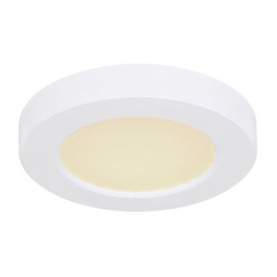 Witte plafonnière Cage, kunststof, 6W, geïntegreerd LED met verstelbare lichtkleur