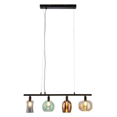 Veelkleurige design hanglamp glas, Thorben