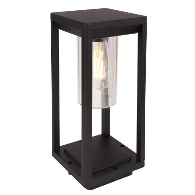 Moderne buitenlamp Vildan, zwart, metaal, IP44