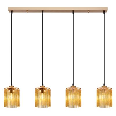 Amberkleurige design eettafel hanglamp acryl, Marthijn