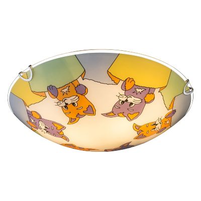 Veelkleurige kinderkamer plafondlamp glas, Kitty