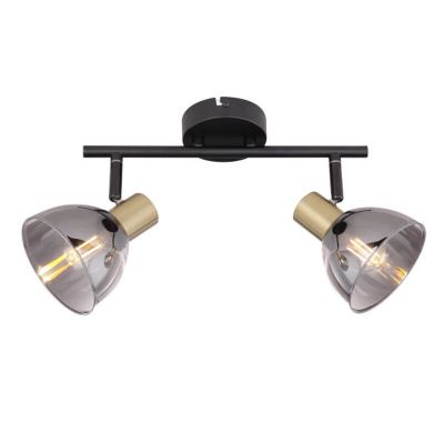 Gouden plafondspot Arthur, glas, modern
