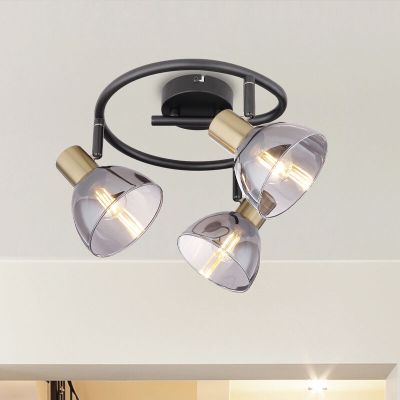 Gouden plafondspot Arthur, glas, modern