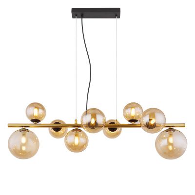 Design hanglamp Melinda, amber, glas