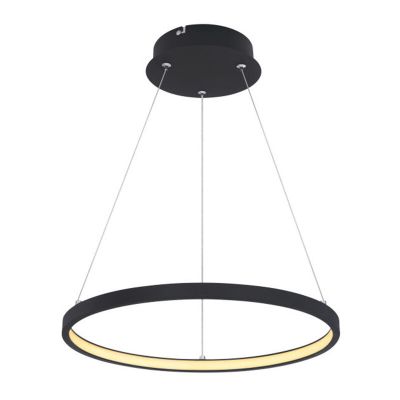 Zwarte hanglamp Jeana, metaal, modern, geïntegreerd LED