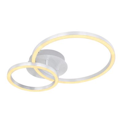 Witte plafonnière Palica, metaal, modern, geïntegreerd LED