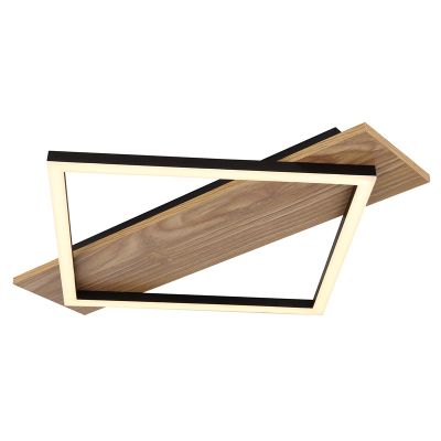 Zwarte design plafondlamp metaal, Beniamino, 18W, 3000K LED