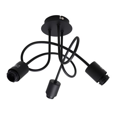 Aluminium plafondfitting zwart, Rika