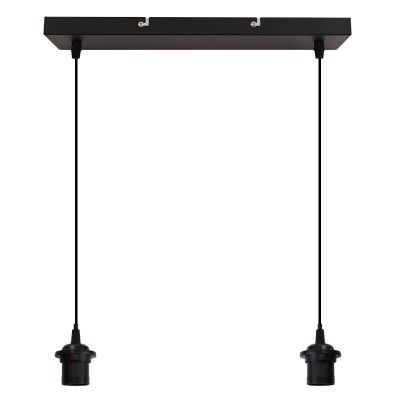 Aluminium hanglamp zonder kap zwart, Rika