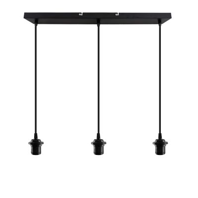 Aluminium hanglamp zonder kap zwart, Rika