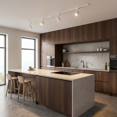 2M wit 1-fase railverlichting systeem + 4 Elena railspots