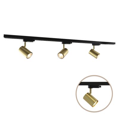 1M messing 1-fase railverlichting systeem + 3 Elena railspots