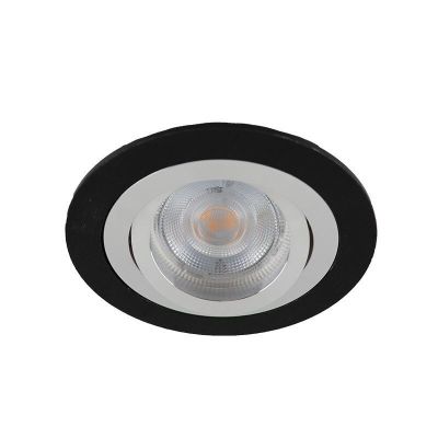 Zwarte ronde inbouwspot Heido