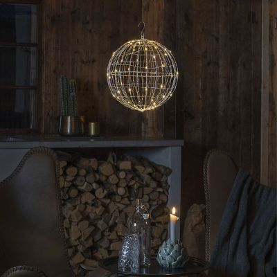 LED 30 cm Kerstverlichting bol, warm wit