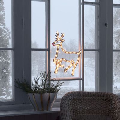 LED Kerst Rendier, dubbelzijdig verlicht met 50 leds