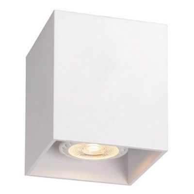 Vierkante Raina opbouwspot wit, modern
